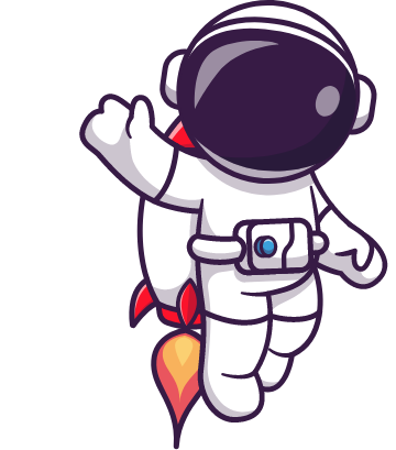 Illustration Astronaut Rakete